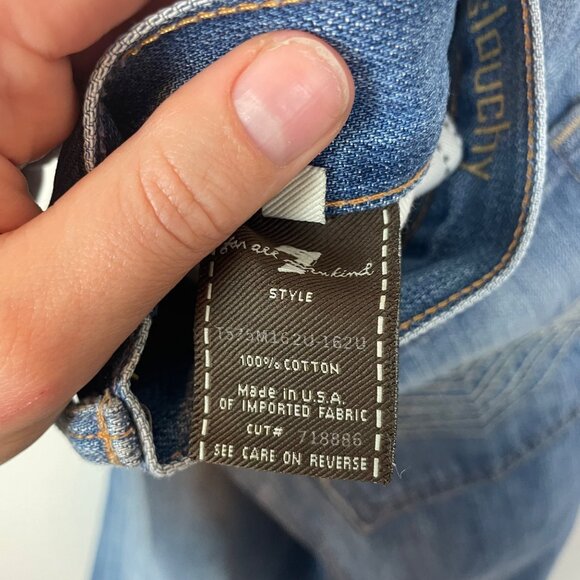 7 for All Mankind Men's 33x28 Slouchy Straight Light Wash Y2K Jeans Button Fly - Picture 4 of 11